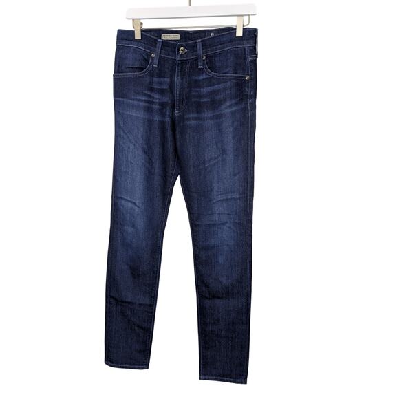 AG Adriano Goldschmied The Farrah High Rise Skinny Dark Wash Jeans Women Size 29 - Picture 1 of 10